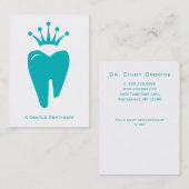 Carte de rappel pour dentiste jote Crown Tooth Log (Devant / Derrière)