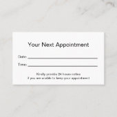 Carte de rappel pour les dentistes du bureau denta (Devant)