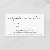 Carte de rappel pour rendez-vous, salon dentaire p (Devant)