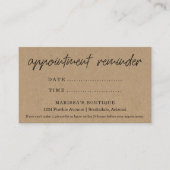 Carte de rappel pour rendez-vous, salon dentaire p (Devant)