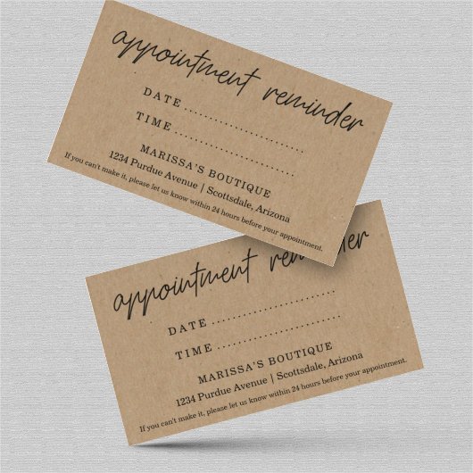 Carte de rappel pour rendez-vous, salon dentaire p