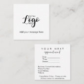 Carte de rappel pour rendez-vous simple - Affaires (Devant / Derrière)