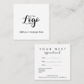 Carte de rappel pour rendez-vous simple - Affaires (Devant / Derrière)