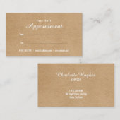 Carte de rappel simple pour les nominations profes (Devant / Derrière)