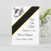 Carte de rappel "Timeless Luxury Bee" pour annonce (Debout devant)