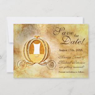 Carte de rappel vintage Cendrillon Carrosse