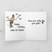 Carte de rapper d'anniversaire Dinosaur Velocirapt (Intérieur)