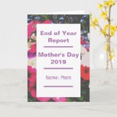 Carte de rapport annuel de la fête des mères (Fleur jaune)