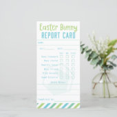 Carte de rapport Bunny de Pâques (Debout devant)