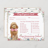 Carte de rapport de culture de chien d'aquarelle f (Devant / Derrière)