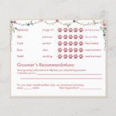 Carte de rapport de culture de chien d'aquarelle f (Dos)