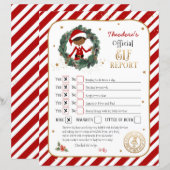 Carte de rapport Elf personnalisée (Devant / Derrière)