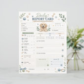 Carte de rapport quotidien de garde d'animaux de c (Debout devant)