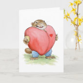 Carte de rat musqué de costume de coeur de (Fleur jaune)