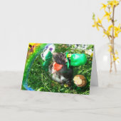 Carte de rat St. Patrick's Day (Fleur jaune)