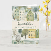 Carte De Realtor à Client Winter Félicitations (Fleur jaune)