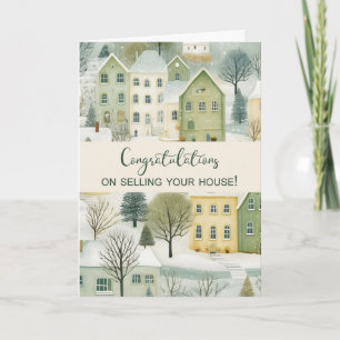 Carte De Realtor à Client Winter Félicitations