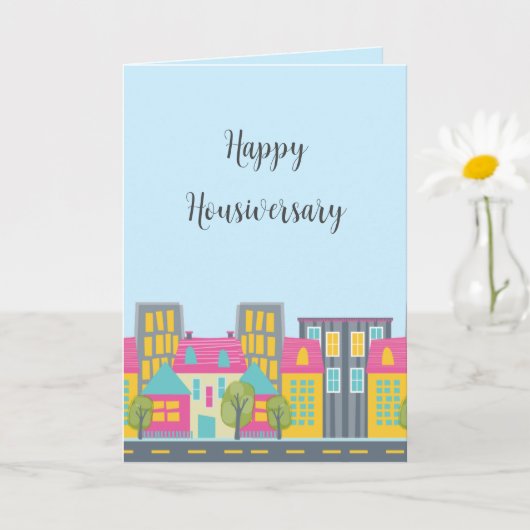 Carte de Realtor pour l'anniversaire de maison joy (Petite plante)