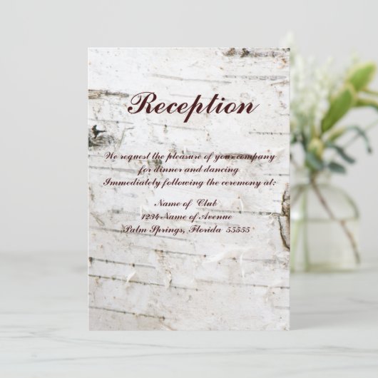 Carte de réception (Debout devant)