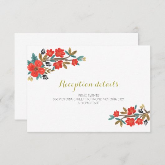 Carte de réception (Devant / Derrière)