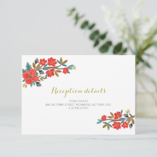 Carte de réception (Debout devant)