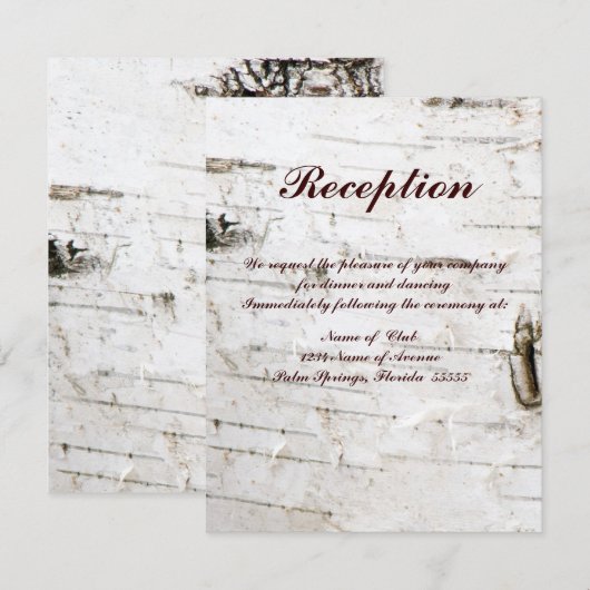 Carte de réception (Devant / Derrière)