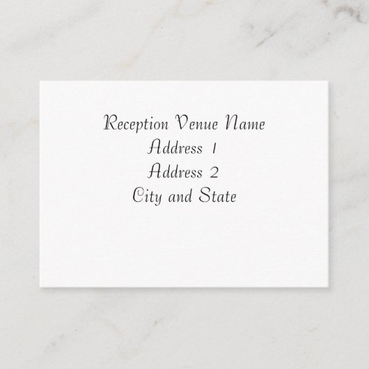 Carte de réception (Devant)