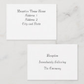 Carte de réception (Devant / Derrière)