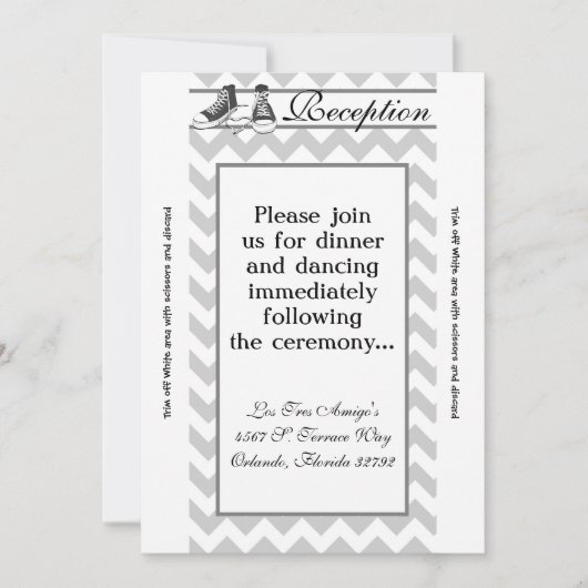 Carte de réception 3,5 x 7 Baskets adolescents Che (Devant)