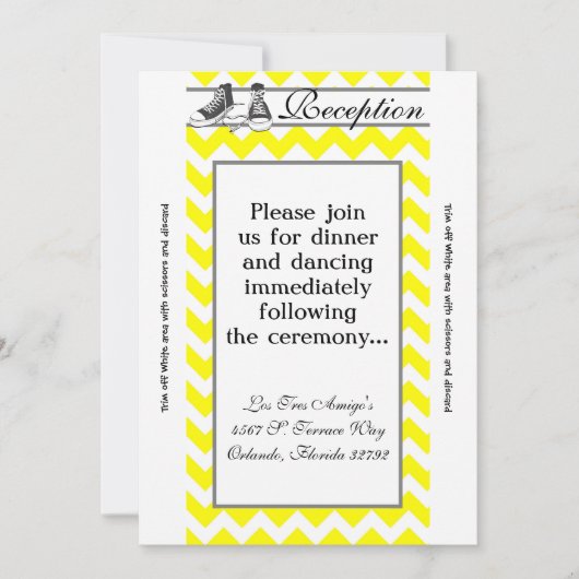 Carte de réception 3,5 x 7 Baskets adolescents Che (Devant)