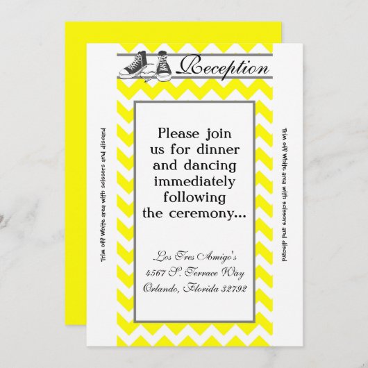 Carte de réception 3,5 x 7 Baskets adolescents Che (Devant / Derrière)