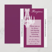 Carte de réception 3,5 x 7 cristal Chandelier Glit (Devant / Derrière)