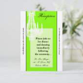 Carte de réception 3,5 x 7 cristal Chandelier Glit (Debout devant)