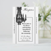 Carte de réception 3,5 x 7 cristal Chandelier Glit (Debout devant)