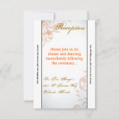 Carte de réception 3,5 x 7 Filigree Automne Swirl (Devant)