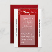 Carte de réception 3,5 x 7 Flammes de neige d'hive (Devant / Derrière)