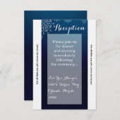 Carte de réception 3,5 x 7 Flammes de neige d'hive (Devant / Derrière)