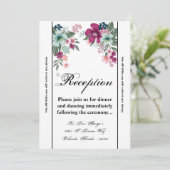 Carte de réception 3,5 x 7 Fleur tropicale en blan (Debout devant)