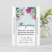 Carte de réception 3,5 x 7 Fleur tropicale sur Blu (Debout devant)