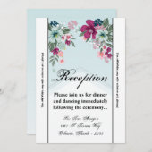 Carte de réception 3,5 x 7 Fleur tropicale sur Blu (Devant / Derrière)