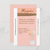 Carte de réception 3,5 x 7 Fleurs de pot Mason Cou (Devant / Derrière)