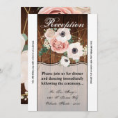 Carte de réception 3,5 x 7 Géométrique Pays Barre (Devant / Derrière)