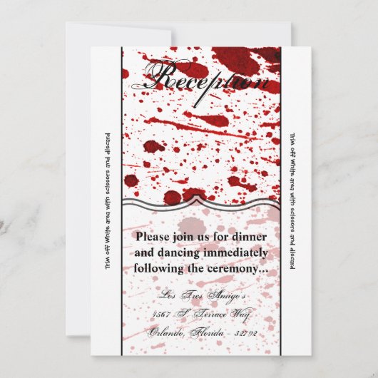 Carte de réception 3,5 x 7 Splf de sang Vampire Go (Devant)