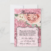 Carte de réception 3,5x5 Parties scintillant d'or (Devant)