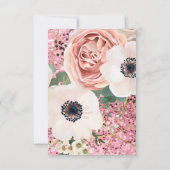 Carte de réception 3,5x5 Parties scintillant d'or (Dos)