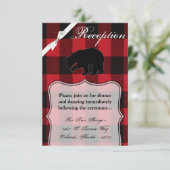 Carte de réception 3,5x5 Rouge Buffalo Plaque Ours (Debout devant)