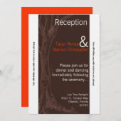 Carte de réception 3,5x7 Arbre d'automne initial (Devant / Derrière)