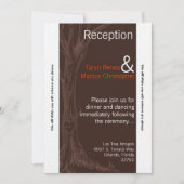 Carte de réception 3,5x7 Arbre d'automne initial (Devant)