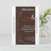 Carte de réception 3,5x7 Arbre d'automne initial (Debout devant)