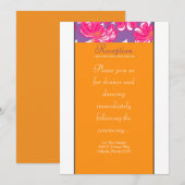 Carte de réception 3,5x7 Bannière orange et violet (Devant / Derrière)